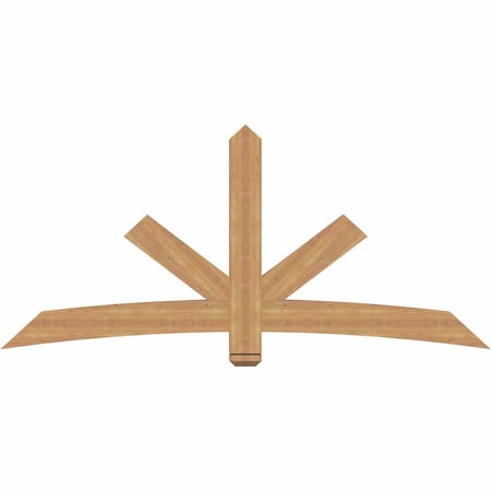 Ekena Millwork Alberta Smooth Timber Gable Bracket, Western Red Cedar, 84"W x 38"H x 3 1/2"D x 5 1/2"F, 11/12 Pitch GBW084X38X0406ALB00SWR